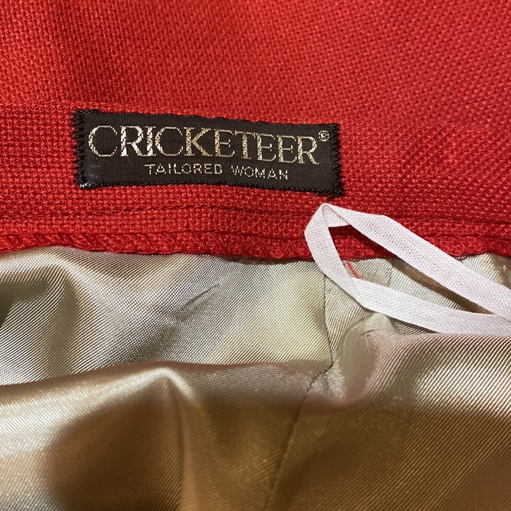 Vintage Cricketeer tomato double breasted jacket and skirt, 4P - Picture 5 of 10
